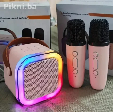 Karaoke Bluetooth Set | Zvučnik + 2 Bežična Mikrofona | Novo 6