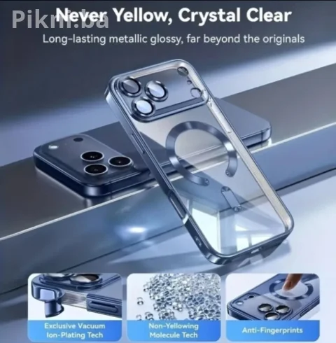 Luxury Frosted Magnetic Maska za iPhone 17 Pro Max / Crna Mat 12