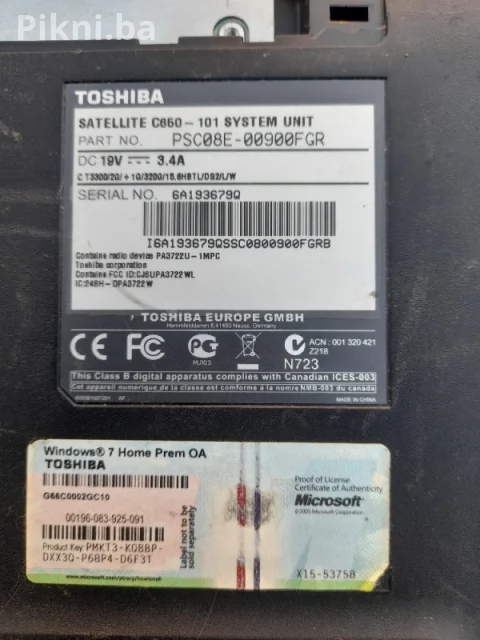 Toshiba Satellite C650-101 (ZA DIJELOVE) - 3GB RAM / 320GB HDD 3