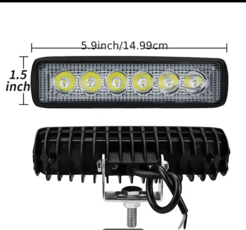 LED Radno Svjetlo 12V-24V / 18W (6 LED) za Traktor, Bager, Kamion 3