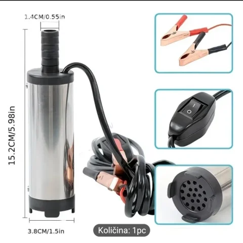 Potopna Pumpa za Gorivo i Ulje 12V | Inox | Za Dizel i Vodu 5