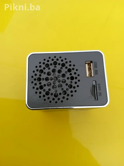 Plavi Mini Hi-Fi Zvučnik / Radio / Alarm HI-RICE SD-502 (Metalno 11