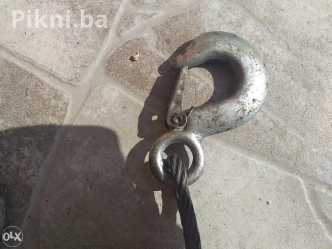 Sajla 6mm za slepanje sa kukama 3,5 metra