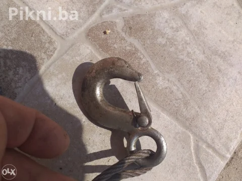 Sajla 6mm za slepanje sa kukama 3,5 metra 3