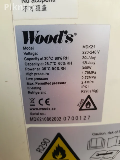 Wood's MDK21 Odvlaživač Vazduha - Kapacitet 20L/dan - ZA POPRAVKU 8