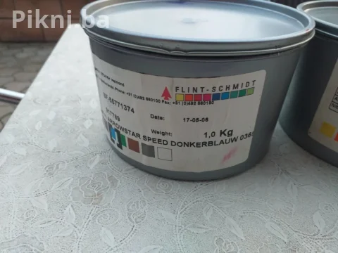 Štamparske boje farbe FLINT-SCHMIDT 1 kg ofset boja