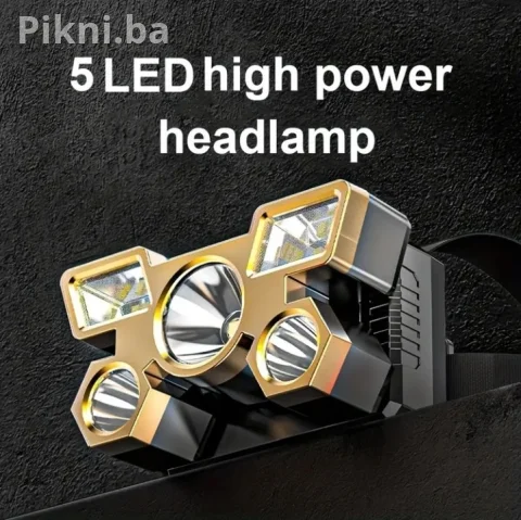 NOVO! Glavna Lampa sa 5 LED dioda - USB Punjenje - SAMO 30 KM! 6