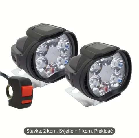 NOVO! Dva 6-LED Pomoćna Svjetla 12V-30V + PREKIDAČ -TOP CIJENA 30