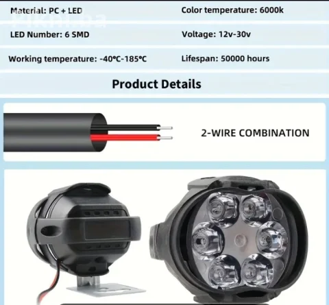 NOVO! Dva 6-LED Pomoćna Svjetla 12V-30V + PREKIDAČ -TOP CIJENA 30 5