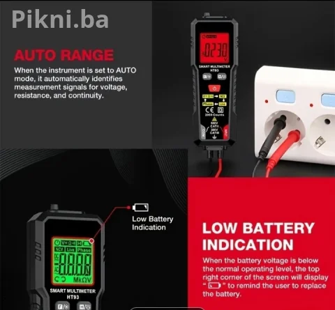 Smart Digitalni Multimetar HT93 - NOVO - Automatski 3