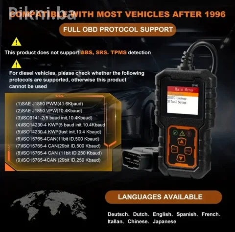PROFESIONALNI OBD2 Dijagnostički Skener ZF997 - Dijagnostika auta 5