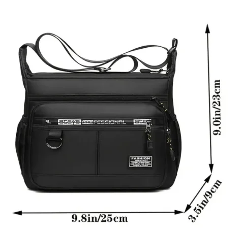 Unisex Crossbody Torba / Ruksak na jedno rame - NOVO - Crna 5