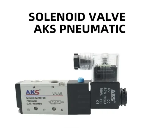 NOVO! Vrhunski Solenoidni Ventil AKS Pneumatik 4V210-08 (24V DC) 5