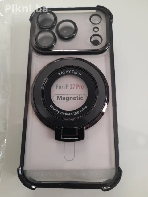 Maska za iPhone 17 Pro (Crna mat boja) MagSafe & Skriveni Stala 11