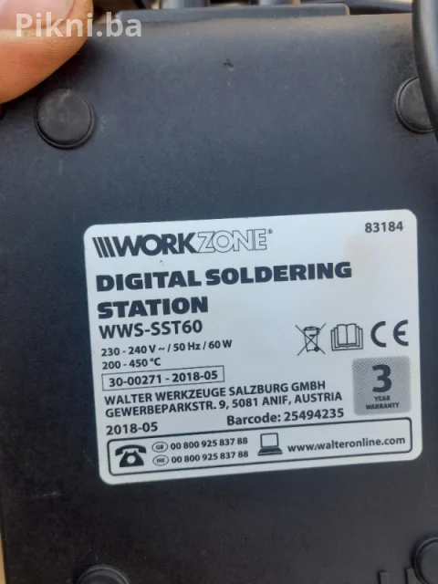 NOVO! Digitalna Stanica za Lemljenje WORK ZONE 60W - WWS-SST60