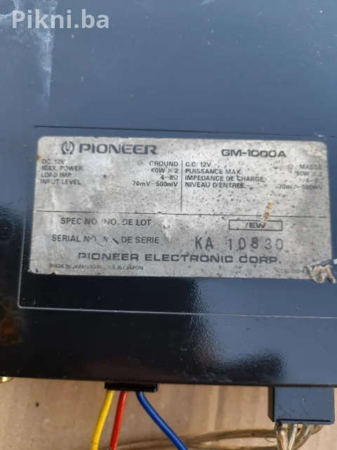 100% ISPRAVNO! VINTAGE PIONEER Auto Pojačalo GM-1000A | JAPAN 8