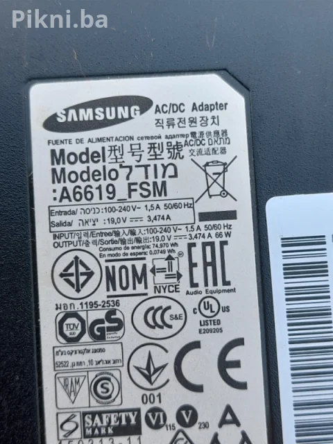 ZA PRODAJU: ORIGINAL SAMSUNG ADAPTER 19V / 3.47A (66W) PUNJAČ 4