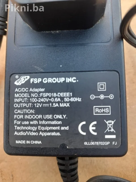 PRODAJEM: Adapter FSP Group 12V 1.5A sa Ugrađenim Prekidačem 7