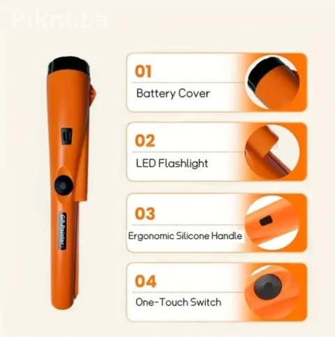 NOVO! PROFESIONALNI PINPOINTER METAL DETEKTOR (CRNI) Odličan za