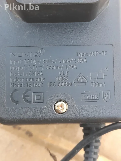 Nokia Punjač ACP-7E (3.7V / 355mA) - ZA DIJELOVE 5