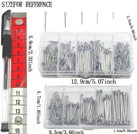 TOP PONUDA! Set 175x Čeličnih RASCJEPKA/OSIGURAČA (SPLIT-PIN) u P