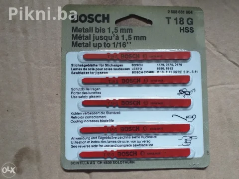 BRZA PRODAJA! NOVI BOSCH T 118 G HSS Listovi za Metal 5 kom 3