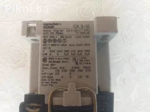 KONTAKTOR Elektro sklopka CA 3-12 4-5,5kw 25A 3