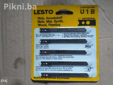 NOVO! LESTO U1B listovi za ubodnu pilu 5 kom- Drvo, Plastika, 3