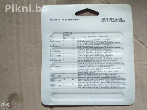 NOVO! LESTO U1B listovi za ubodnu pilu 5 kom- Drvo, Plastika,
