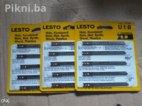 NOVO! LESTO U1B listovi za ubodnu pilu 5 kom- Drvo, Plastika,