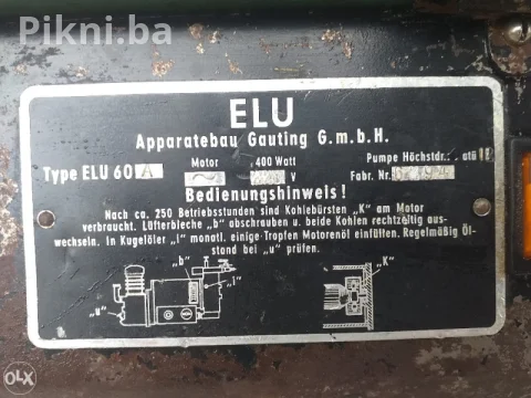 Prenosni kompresor ELU - Nemačka, odličan industriski klipni kompresori 11