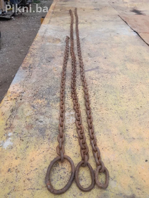 SET 3x MASIVNI Industrijski (LANCI 5 metara) - 10mm Debljina Kari 5