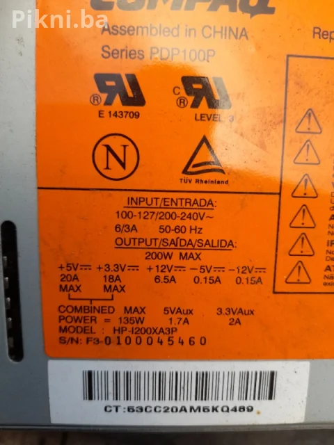 Compaq 200W Napajanje (PSU) - HP-I200XA3P - ZA REZERVNE DIJELOVE 3