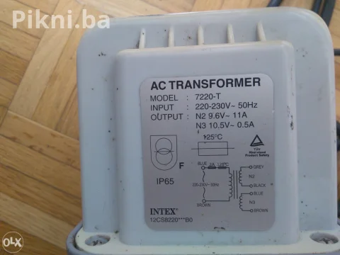 AC transformator, pretvarači 9,6v 10,5v 11A INTEX