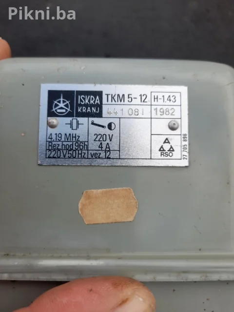 ISKRA Uklopni Sat Tarični/Tjedni Prekidač TKM 5 12 VINTAGE KV 3