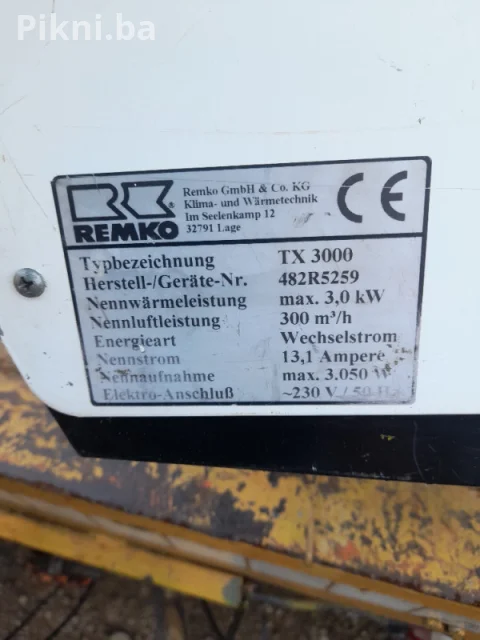 Profesionalni Grijač REMKO TX 3000 (3.0 kW) kalorifer top grijali 4