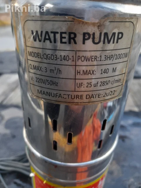 Oglas za brzu prodaju Jaka Potopna Pumpa RAKETA Bunar 1000W, 140m 5