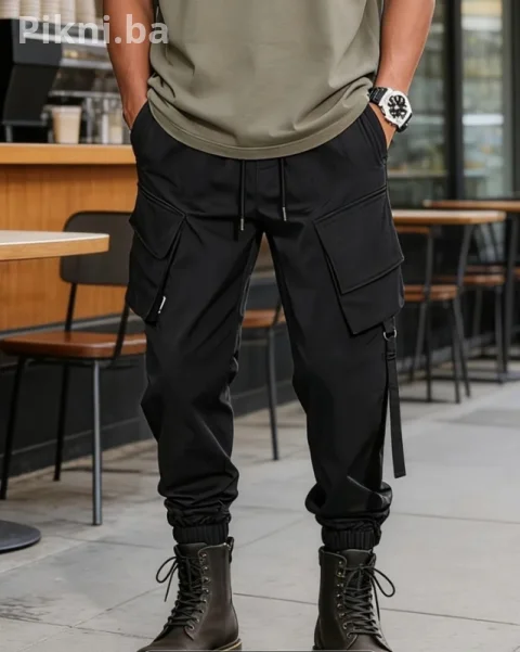 Muške Crne Kargo Hlače (XL) / NOVO / Urban Style