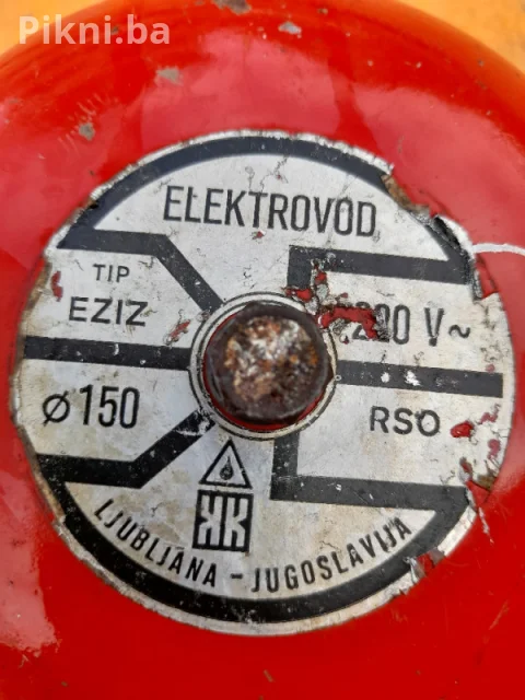 Industrijsko Zvono ELEKTROVOD Ljubljana 150mm - Stara Jugoslavija 5