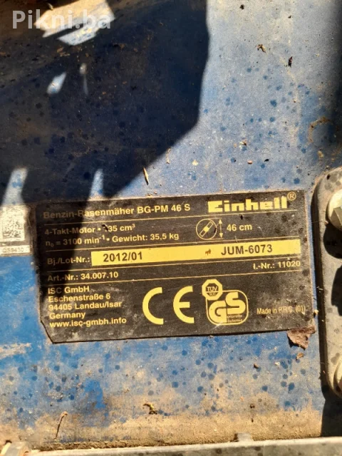 Starter paljenja deklo einhell bg-pm 46s kosacice kosilice