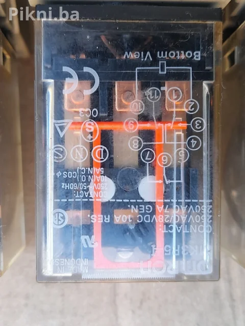Industrijski Releji FINDER i SCHRACK sa Podnožjem (230V AC) 3