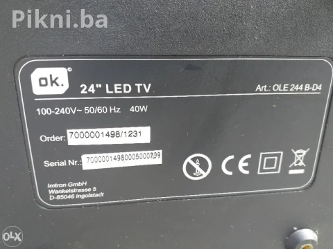 OK 24 61 cm LED TV ISPRAVAN Odličan za kuhinju vikendicu 10
