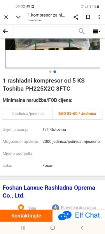 Kompresor TOSCHIBA klimu isusivac vlage frizider zamrzivač motora