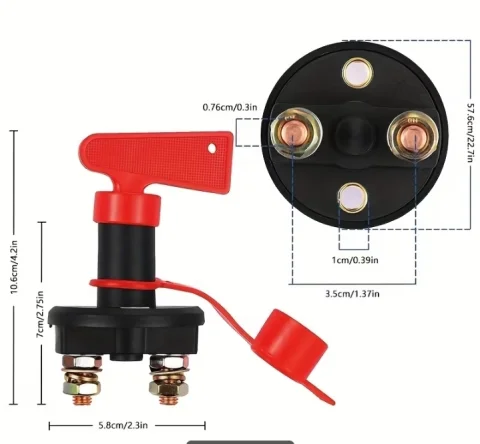 🔋 Profesionalni Glavni Prekidač Mase Akumulatora (12V-24V) sklopka