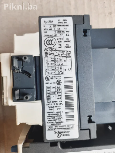 ⚡ Schneider Electric Kontaktor sklopka prekidačLC1D12 + Termički Relej LRD07 (Ispravno) ⚡ 4