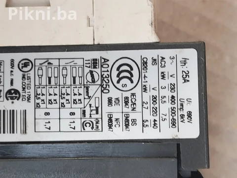 ⚡ Schneider Electric Kontaktor 25A 220v sklopka prekidač LC1D12 sa Murr RC Filterima ⚡