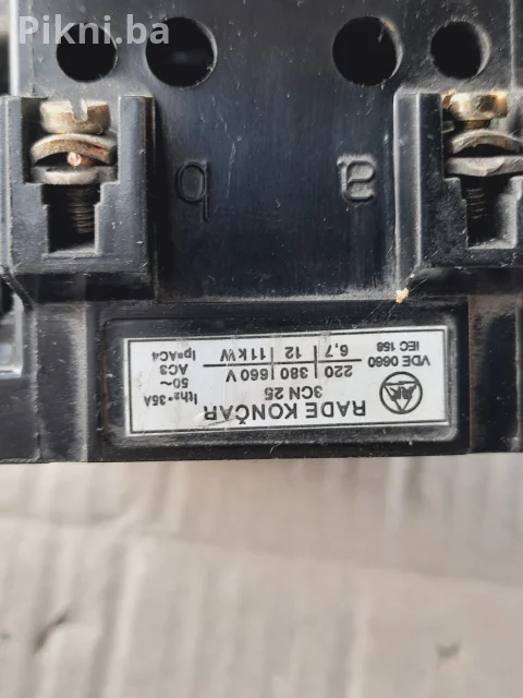 ⚡ Industrijski kontaktor 35A 220v sklopka prekidačRade Končar 3CN 25 ⚡ 4