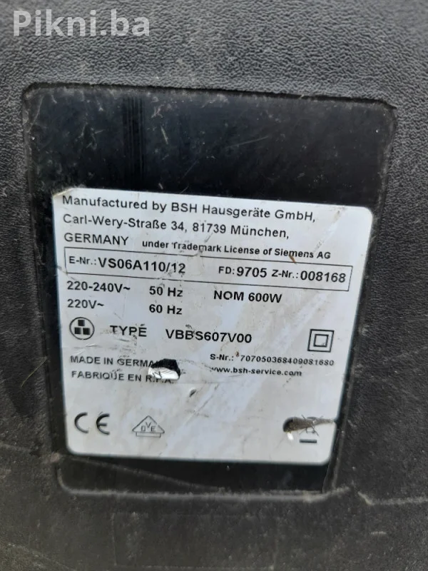 Kućni Usisivac Siemens usisivaci 600w germany
