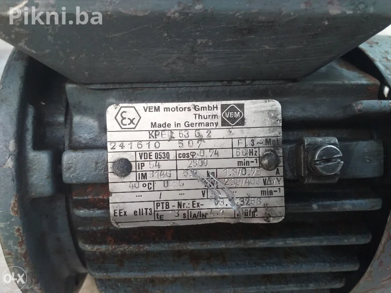 HITNO! VEM Elektromotor - 2800 RPM - Ex-proof Zaštita (Njemačka P