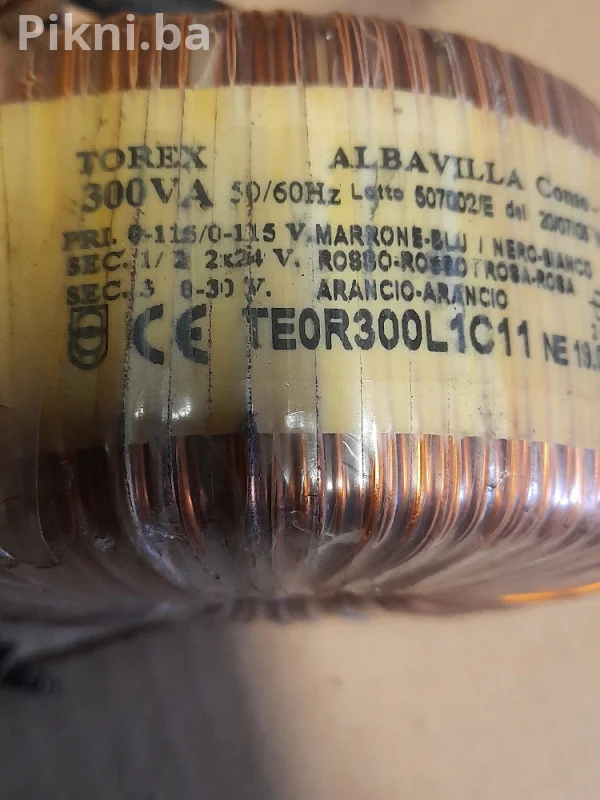 Toroidni transformator Torex/ALBAVILLA 300VA (2x24V, 30V)